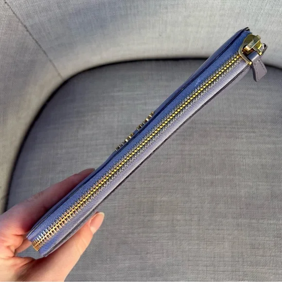Miu Miu Long Zip Around Wallet Purple - Picture 10 of 11